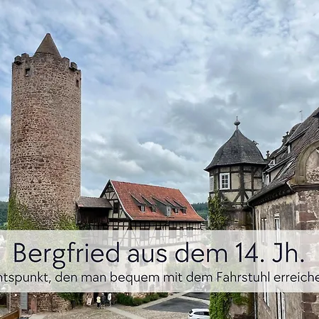 Amalias Burgwohnung - Stilvolles Apartment Mit Aufzug & Garten In Der Hinterburg Schlitz - 2 Schlafzimmer, Parkplatz, Historisches Flair Fuer Paare & Ruhesuchende 슐리츠