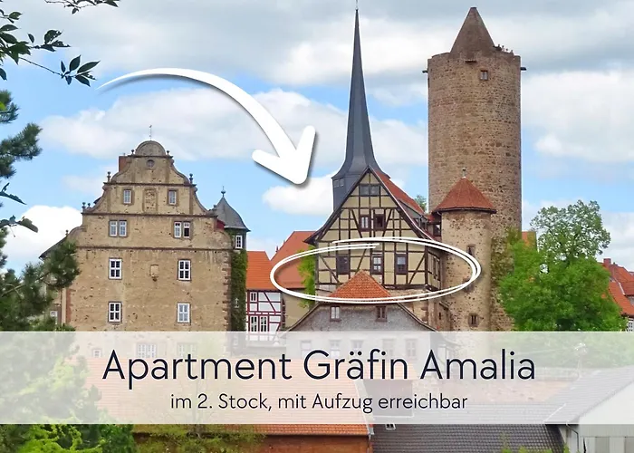 Amalias Burgwohnung - Stilvolles Mit Aufzug & Garten In Der Hinterburg - 2 Schlafzimmer, Parkplatz, Historisches Flair Fuer Paare & Ruhesuchende Apartament Schlitz